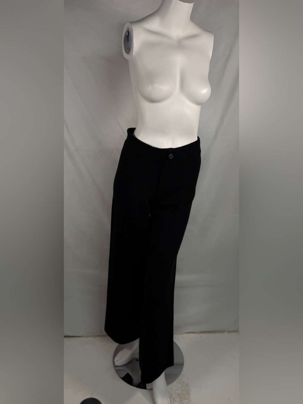 White + Warren Black Wide-Leg Trousers